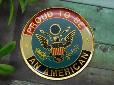PROUD TO BE AN AMERICAN CABOCHON MEDALLION