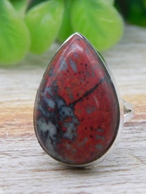 STERLING SILVER CHRYSOCOLLA RING SIZE 5 ROCK STONE LAPIDARY SPECIMEN