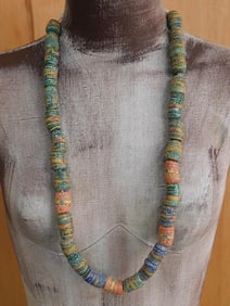 AFRICAN TRADE BEADS ROCK STONE LAPIDARY SPECIMEN