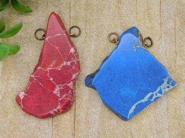 IMPRESSION JASPER PENDANTS ROCK STONE LAPIDARY SPECIMEN