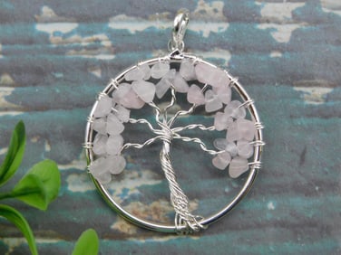 QUARTZ TREE OF LIFE WIRE WRAPPED PENDANT