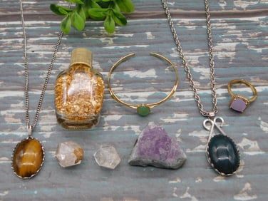 MIXED JEWELRY LOT ROCK STONE LAPIDARY SPECIMEN