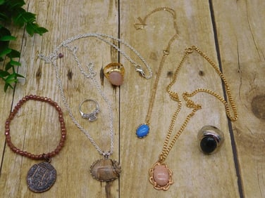 MIXED JEWELRY LOT ROCK STONE LAPIDARY SPECIMEN