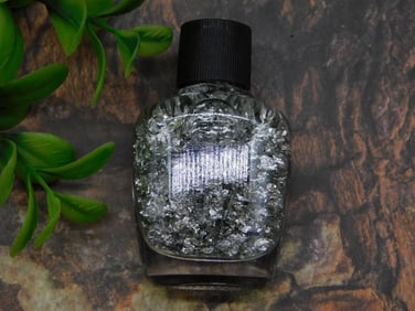 SILVER FLAKES IN BOTTLE ROCK STONE LAPIDARY SPECIMEN