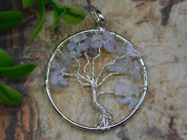 OPALITE TREE OF LIFE WIRE WRAPPED PENDANT