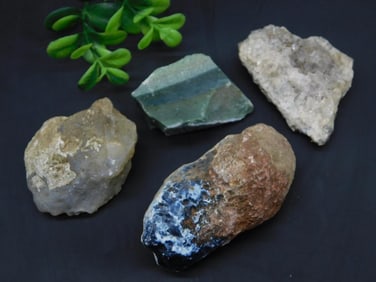 MIXED ROUGH LOT ROCK STONE LAPIDARY SPECIMEN