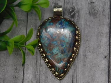 CHRYSOCOLLA PENDANT ROCK STONE LAPIDARY SPECIMEN