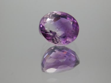 Oval-Cut Amethyst Gemstone