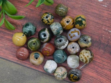 Collection of Mixed Stone Beads With Varied Colors