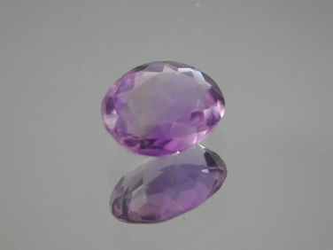 Faceted Oval Amethyst Gemstone