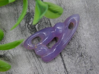Carved Lavender Gemstone Pendant