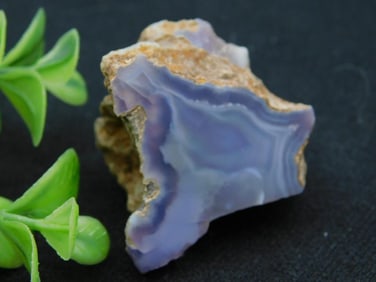 Polished Blue Lace Agate Specimen With Matrix