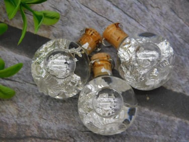 SILVER FLAKES IN BOTTLES ROCK STONE LAPIDARY SPECIMEN