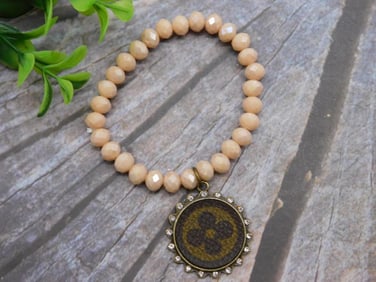 UPCYCLED LV STRETCH BRACELET