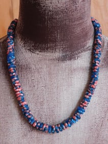 CHUNKY BEADED NECKLACE AFRICAN TRADE BEADS