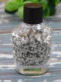 SILVER FLAKES IN BOTTLE ROCK STONE LAPIDARY SPECIMEN