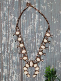 COSTUME JEWELRY SQUASH BLOSSOM NECKLACE