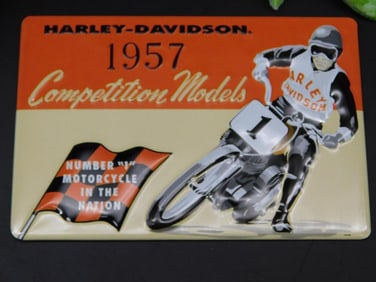 Harley-Davidson 1957 Competition Models Metal Sign