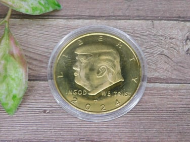 Gold-Tone 2024 Donald Trump Commemorative Coin