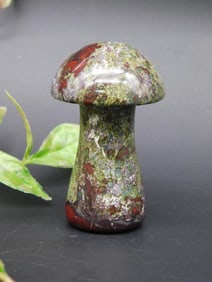Dragon Bloodstone Mushroom Form Decorative Stone