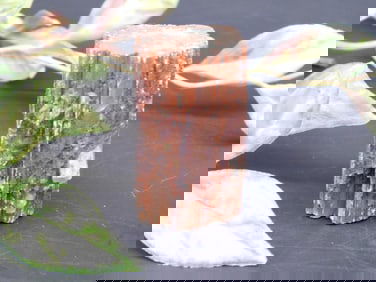 Natural Brown Mineral Specimen with Striated Texture