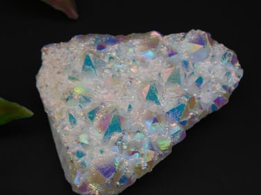 Iridescent Clear Quartz Cluster Specimen