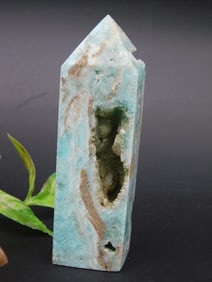 Polished Amazonite Point with Natural Inclusions