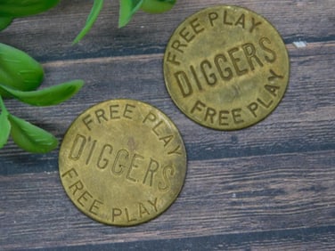 Set of Two Diggers Free Play Tokens