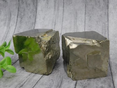 Two Pyrite Cubes With Natural Surface Finish