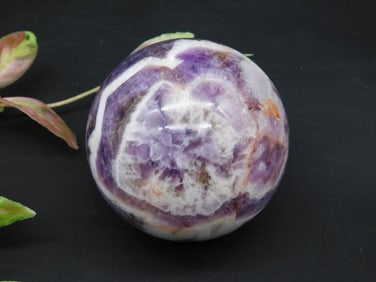 Polished Purple and White Gemstone Sphere