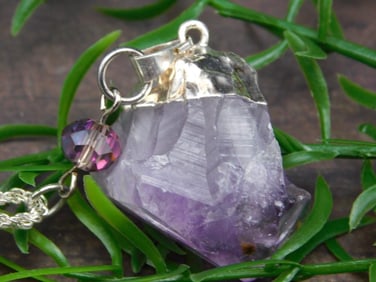 AMETHYST PENDANT NECKLACE ROCK STONE LAPIDARY SPECIMEN