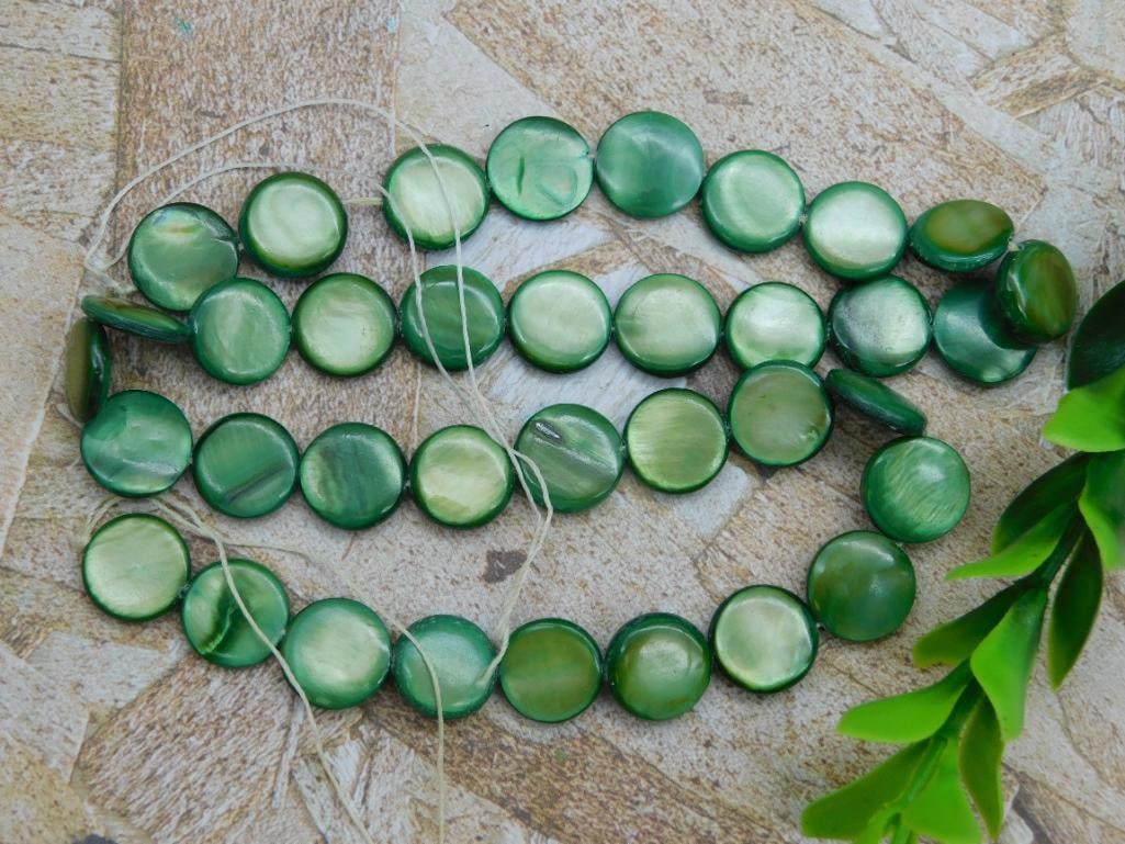 ABALONE BEADS ROCK STONE LAPIDARY SPECIMEN: ABALONE BEADS ROCK STONE LAPIDARY SPECIMEN