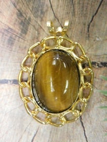 TIGERS EYE PENDANT ROCK STONE LAPIDARY SPECIMEN