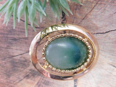 MOSS AGATE PENDANT ROCK STONE LAPIDARY SPECIMEN