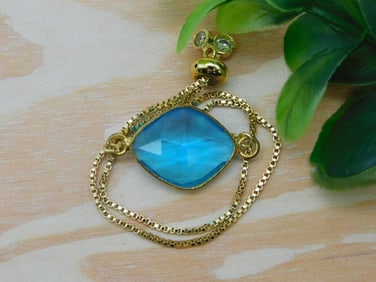 GENUINE STONE ADJUSTABLE BRACELET ROCK STONE LAPIDARY SPECIMEN