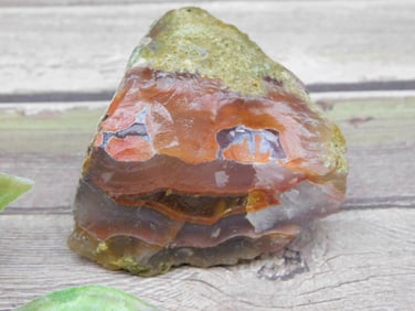 Rough Agate Specimen with Orange and Brown Tones