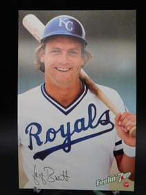 George Brett 7UP Promotional Poster with Signature