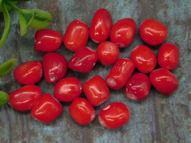 Group of Red Rock Beads for Crafts or Jewelry
