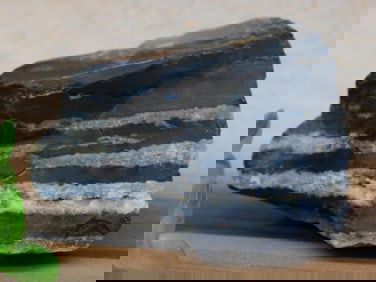 Black and White Banded Rock Specimen