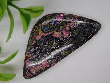 Polished Fordite Cabochon in Abstract Shape
