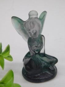Translucent Glass Fairy Figurine Sculpture