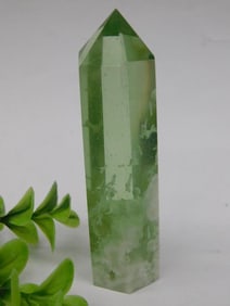 Green Crystal Wand With Polished Point