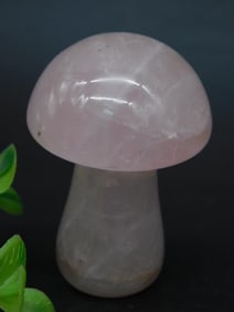 Rose Quartz Mushroom Figurine Paperweight