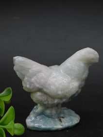 Carved Stone Figurine of a Chicken