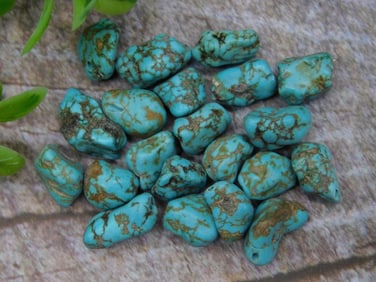 Small Tumbled Turquoise Gemstones Lot, 17 Grams