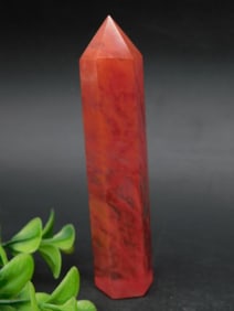 Red Jasper Polished Point Crystal Specimen