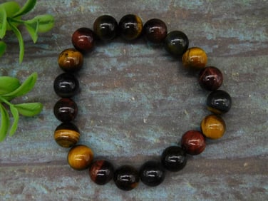 Bracelet With Polished Tiger?s Eye Beads
