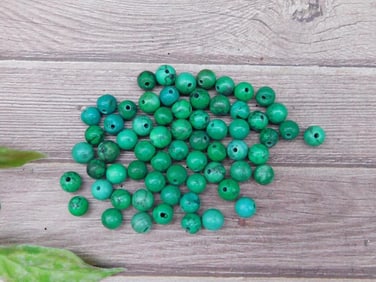 Lot of Green Stone Beads Measuring Approx. 8mm