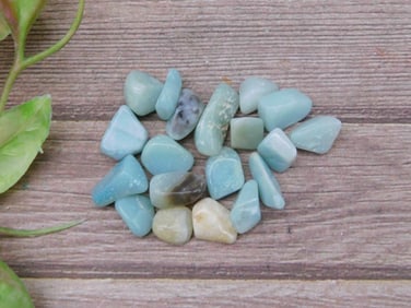 12 Grams of Mixed Amazonite Polished Stones