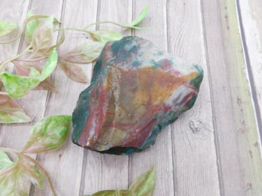 Polished Multicolored Jasper Stone, 385 Grams